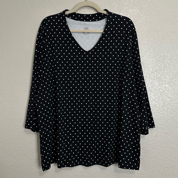 Isaac Mizrahi Live BUNDLE (2) Pima Cotton 3/4 Sleeves Top, Size 2X - Picture 2 of 14